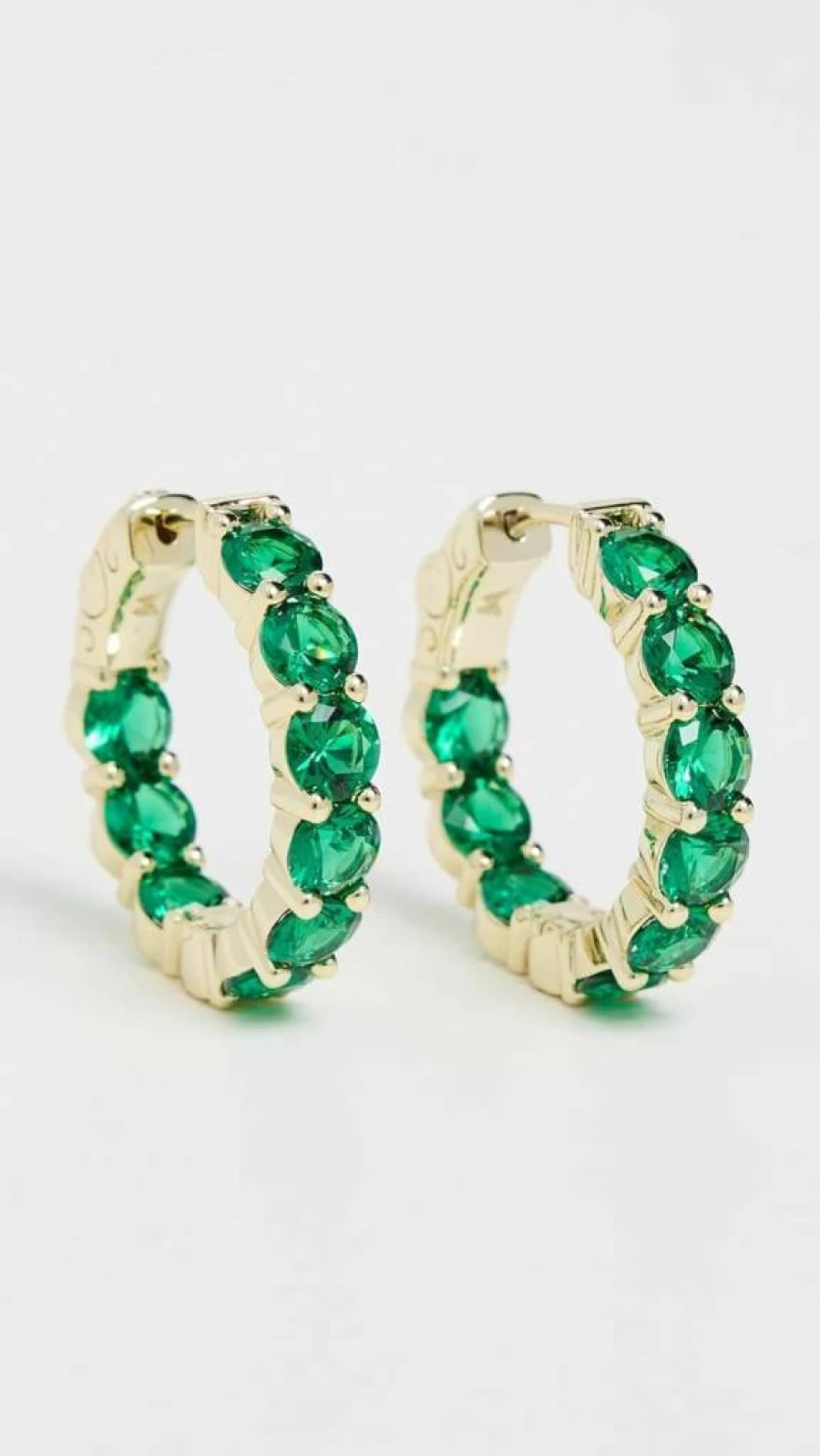 ADINA EDEN Women's Colorful Round Tennis Hoop Earrings - Mini Gold & Silver Studded Dangle Earrings for Women
