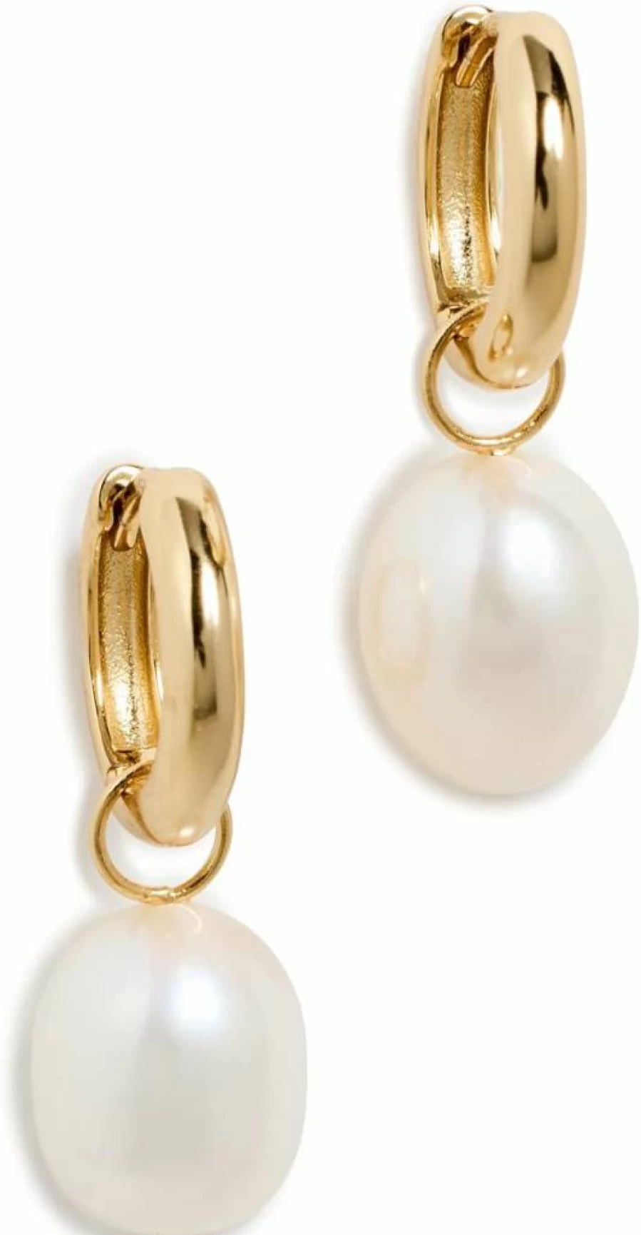 SHASHI 14K Gold Jasmine Huggie Hoop Earrings for Women
