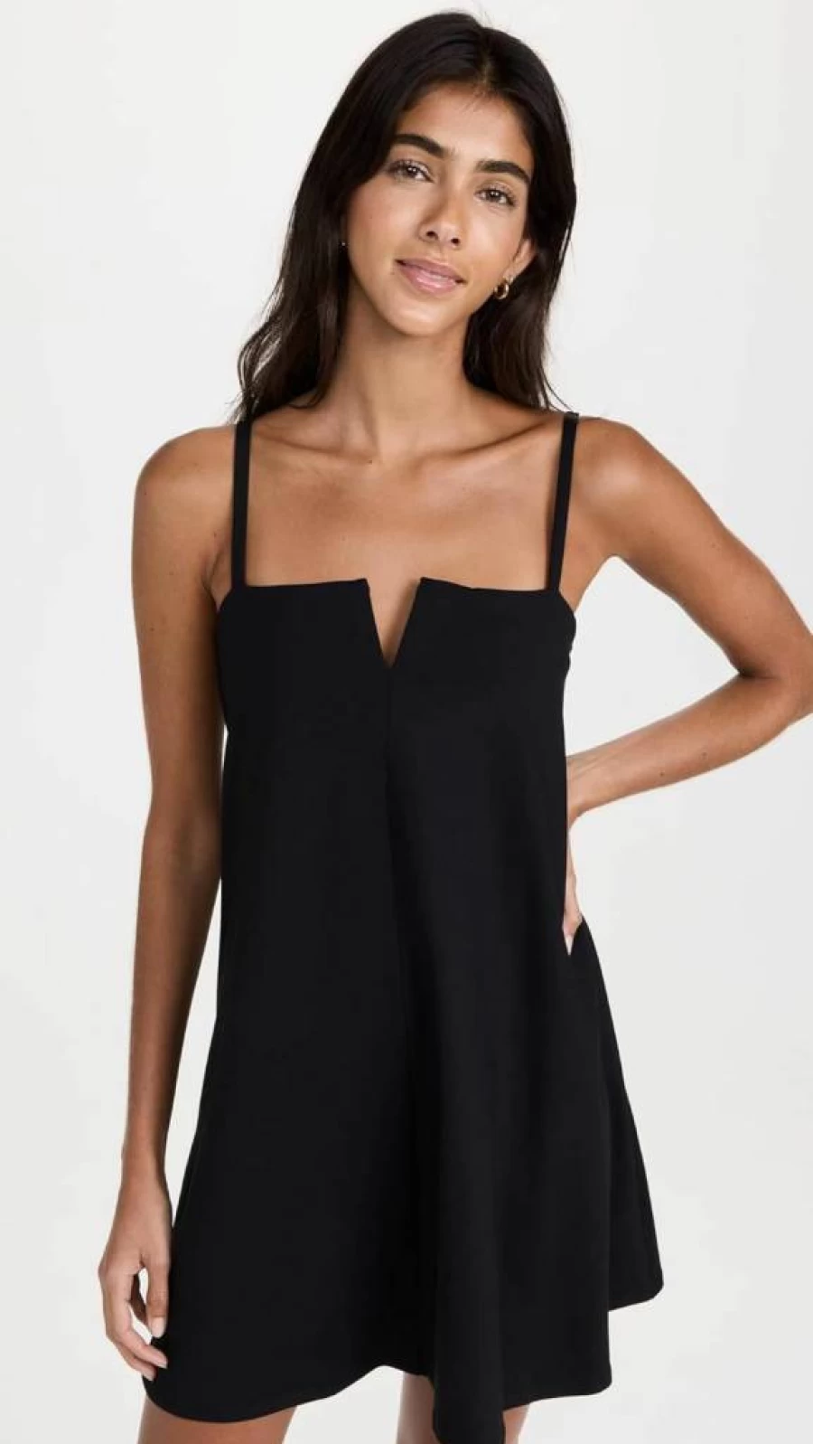 Susana Monaco Women's Flared V-Neck Wire Tank Dress