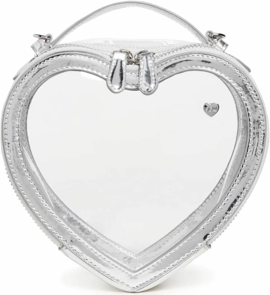 Stoney Clover Lane Clear Heart Crossbody Bag for Women - Transparent PVC Purse