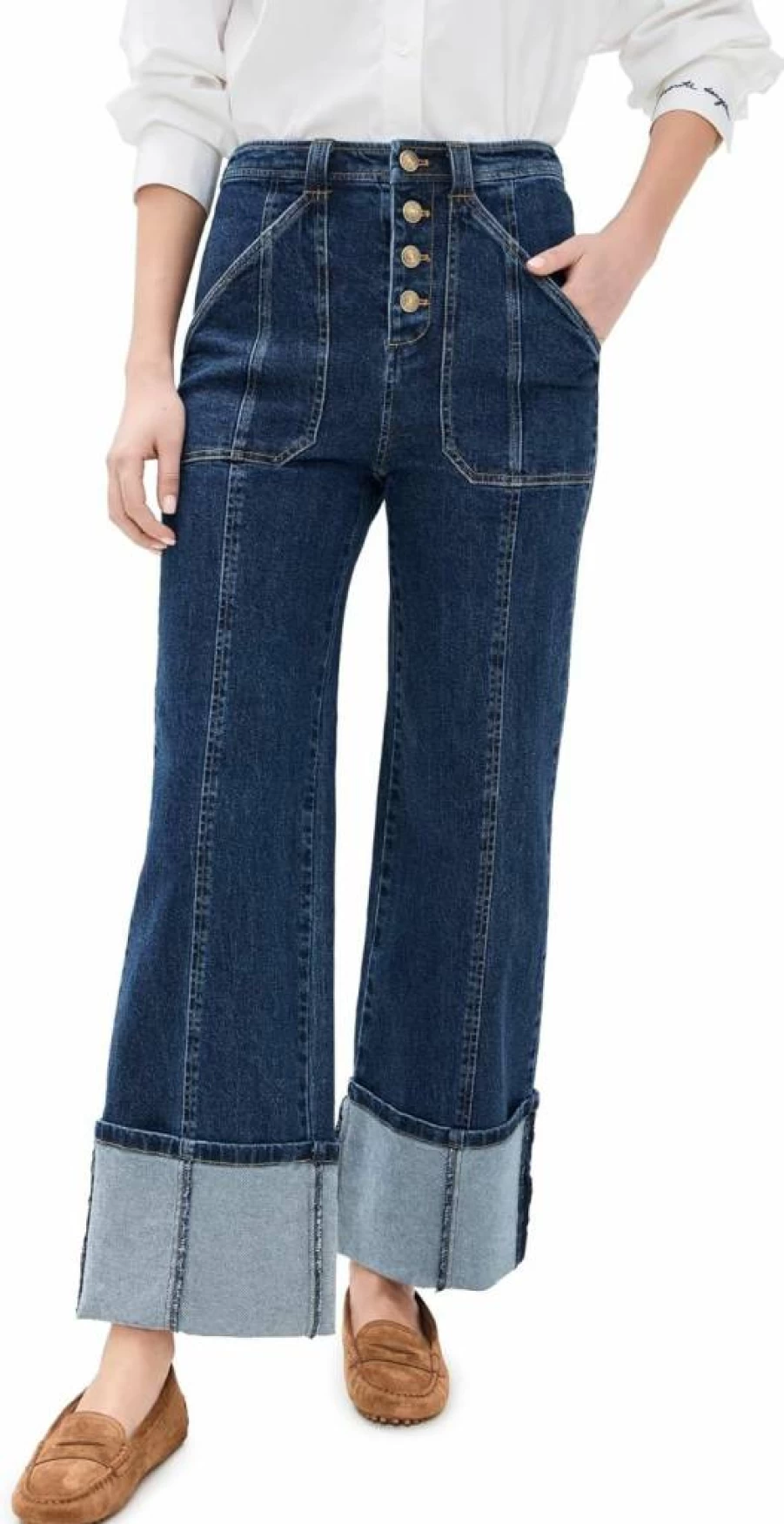 Cinq a Sept Women's Benji Pants - High-Waist Cuffed Trousers for Elegant Style