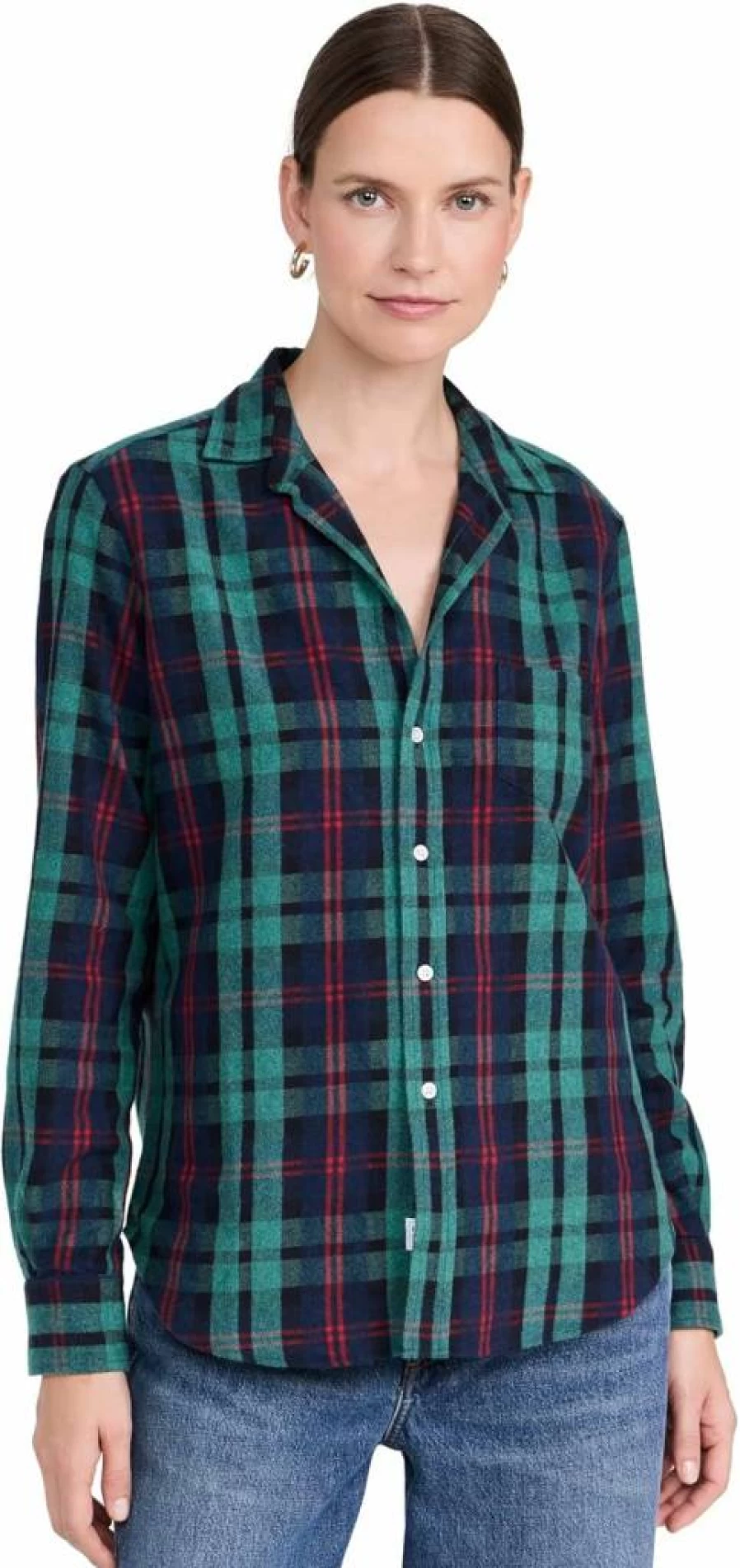 Frank & Eileen Women's Relaxed Fit Button-Up Shirt – Casual & Comfortable Blouse for Everyday Wear