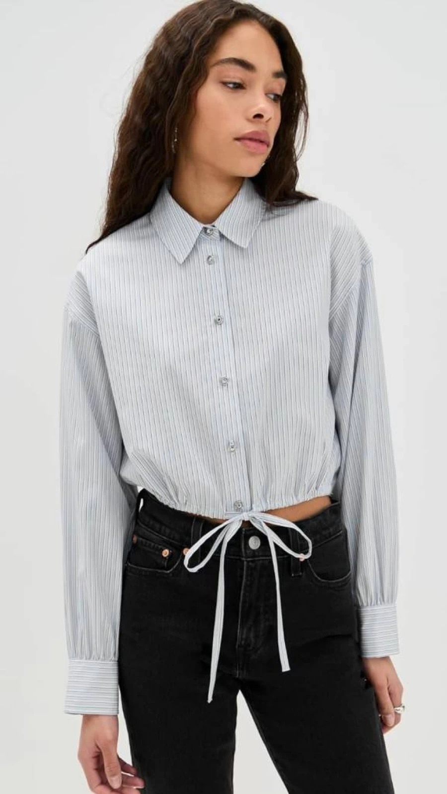 Rag & Bone Women's Georgie Striped Poplin Shirt - Classic Casual Button-Up Top