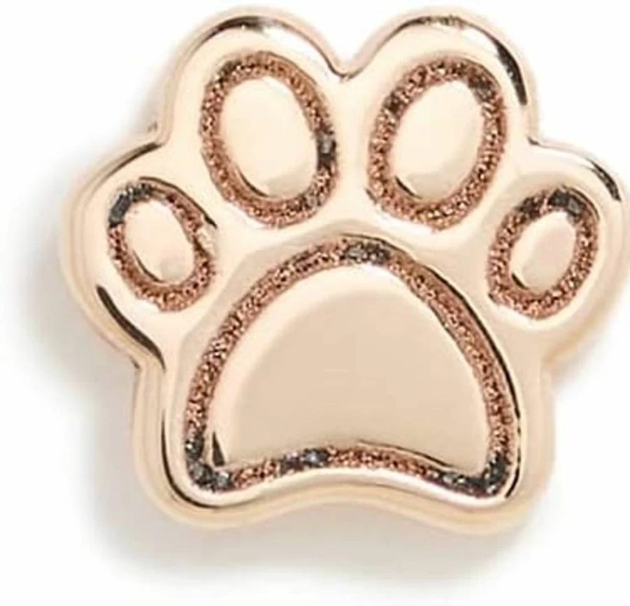 ZOE CHICCO 14K Gold Tiny Dog Paw Stud Earrings for Women Minimalist Pet Lover Jewelry