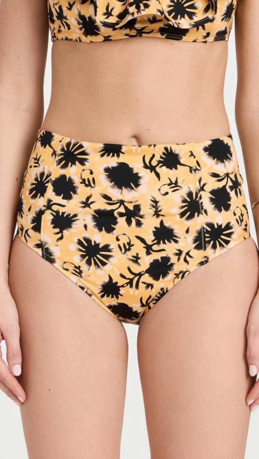 Ulla Johnson Zahara Women's Bikini Bottoms | High-Waisted Swimwear | Floral Print Beach Bottom