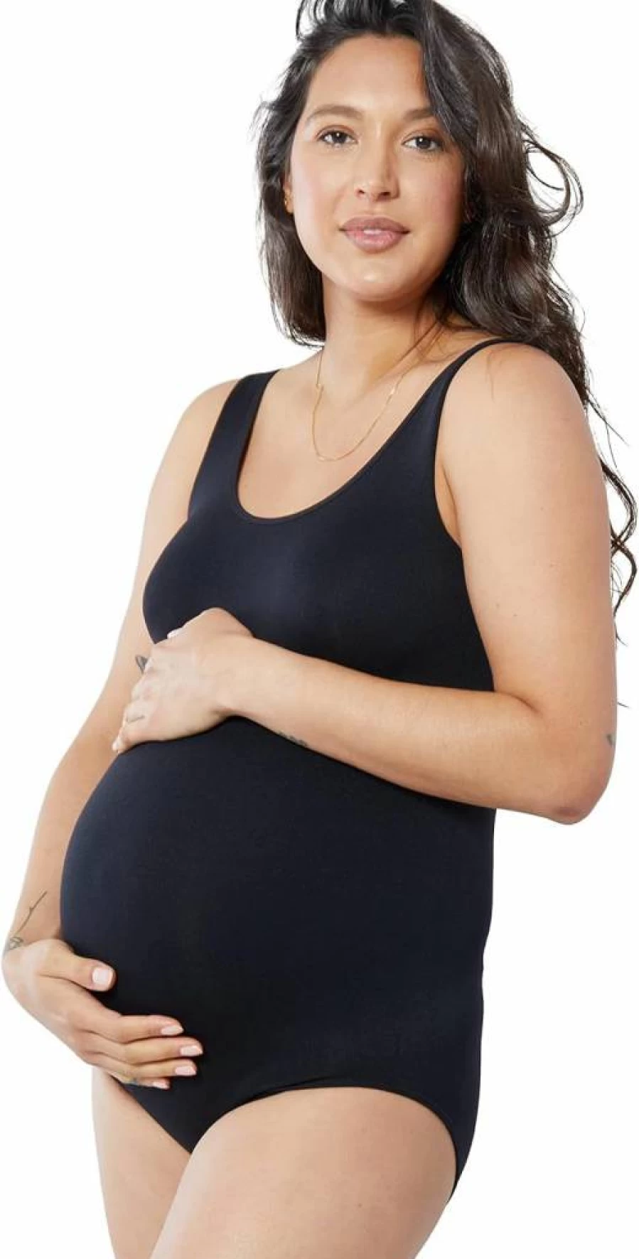 Ingrid & Isabel Women's Cooling Maternity Bodysuit - Breathable & Comfortable Pregnancy Wear