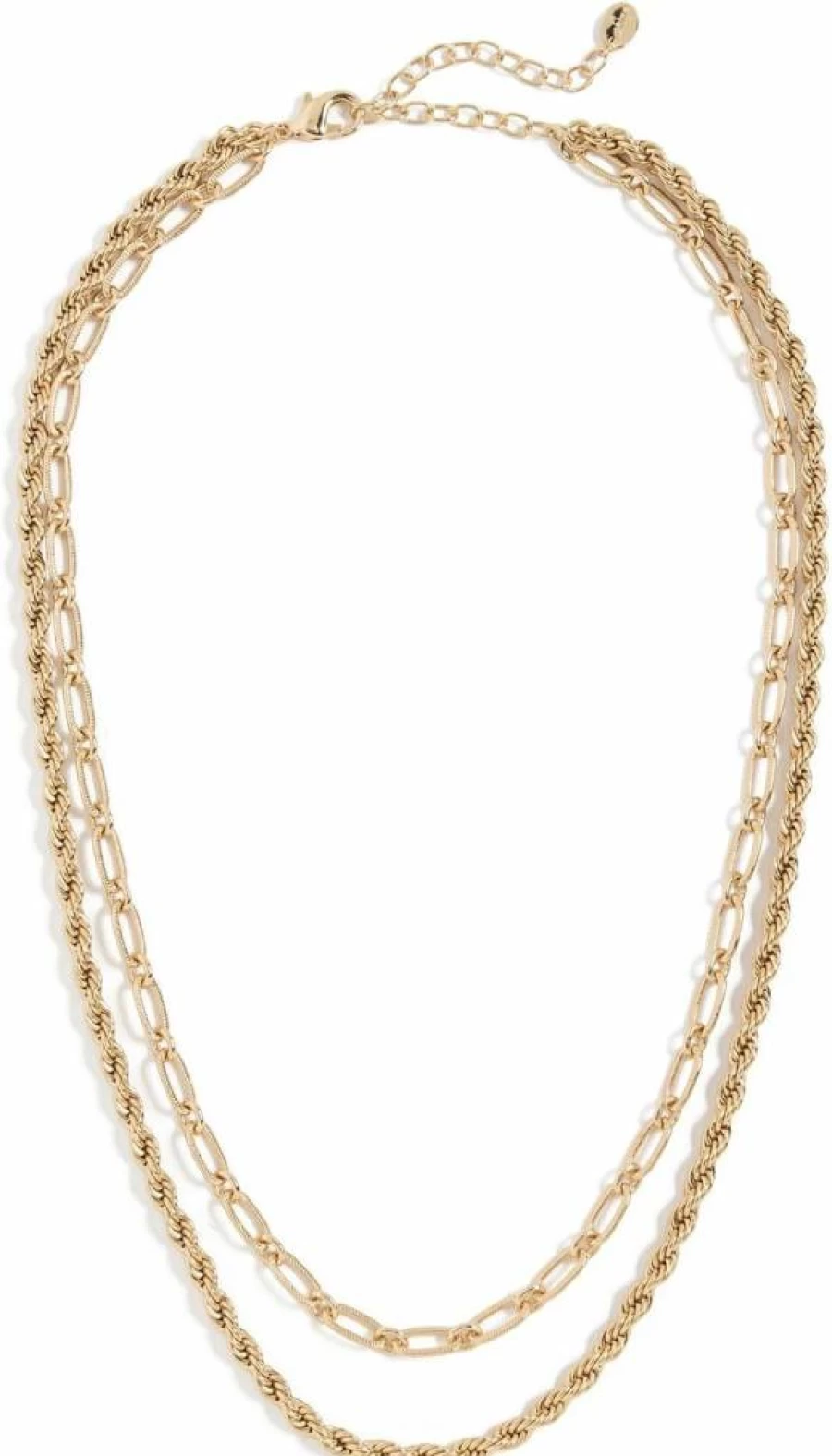Argento Vivo Women's Rope & Link 2 Row Sterling Silver Necklace