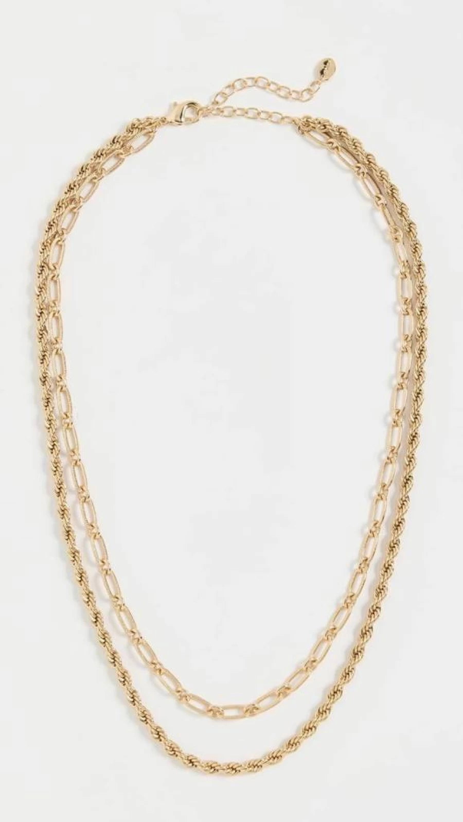 Argento Vivo Women's Rope & Link 2 Row Sterling Silver Necklace