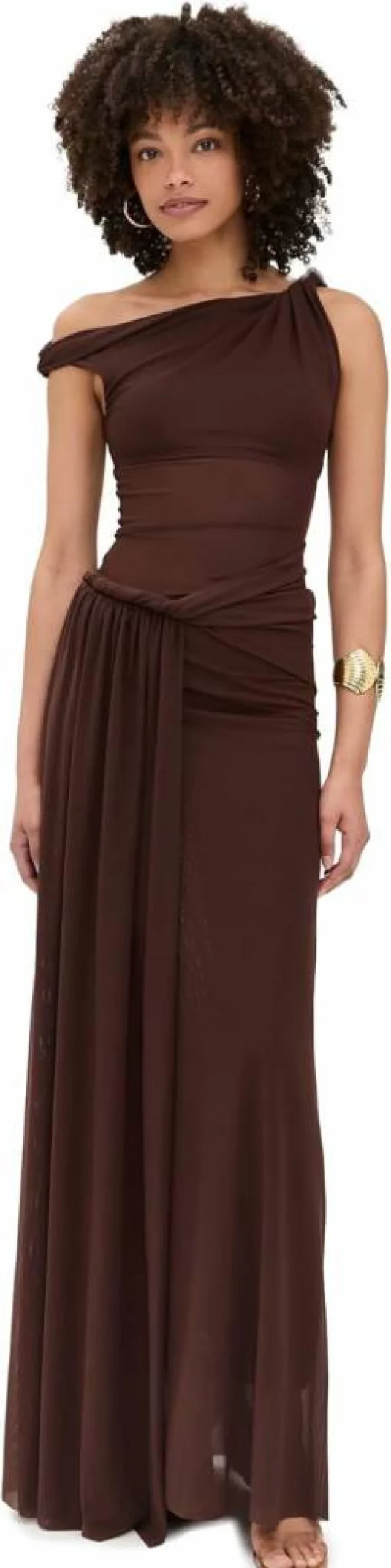 MISHA Women's Sisal Mesh Maxi Dress - Elegant Bohemian Summer Beach Dress