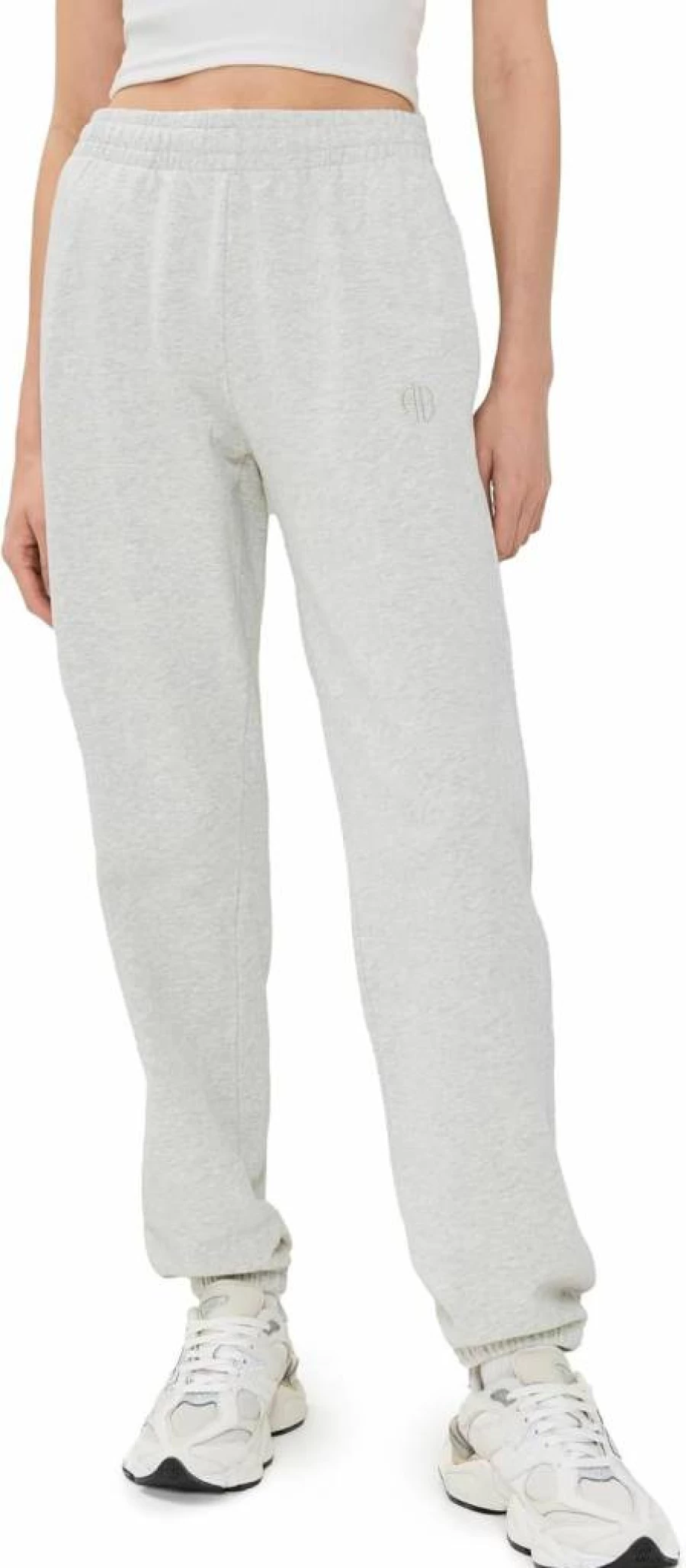 ANINE BING Women's Karter Jogger Pants - Heather Grey Sweatpants Casual Comfort Fit