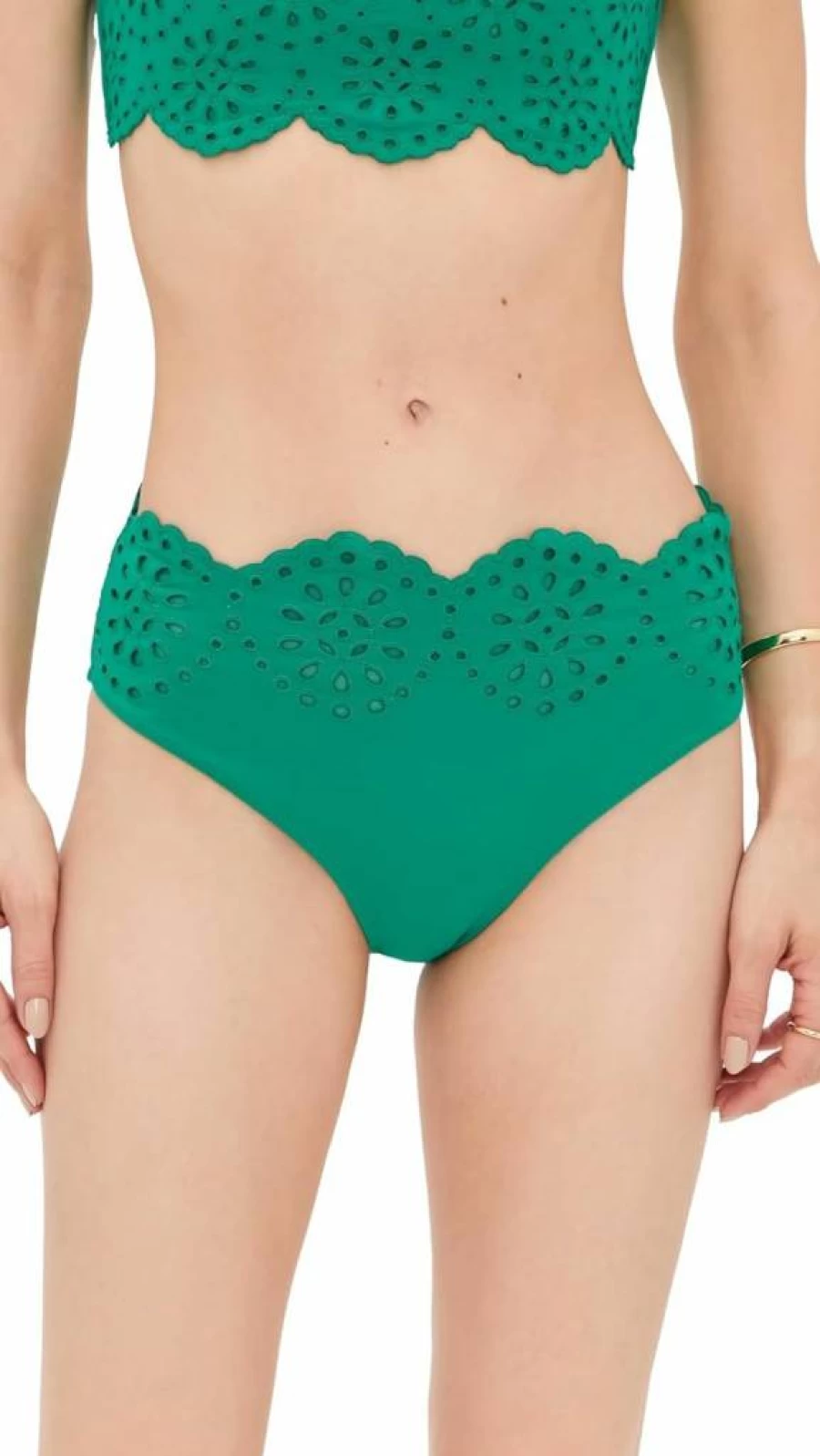 Sea Women's Scallop Bikini Bottoms - High Waisted Swimwear for Women