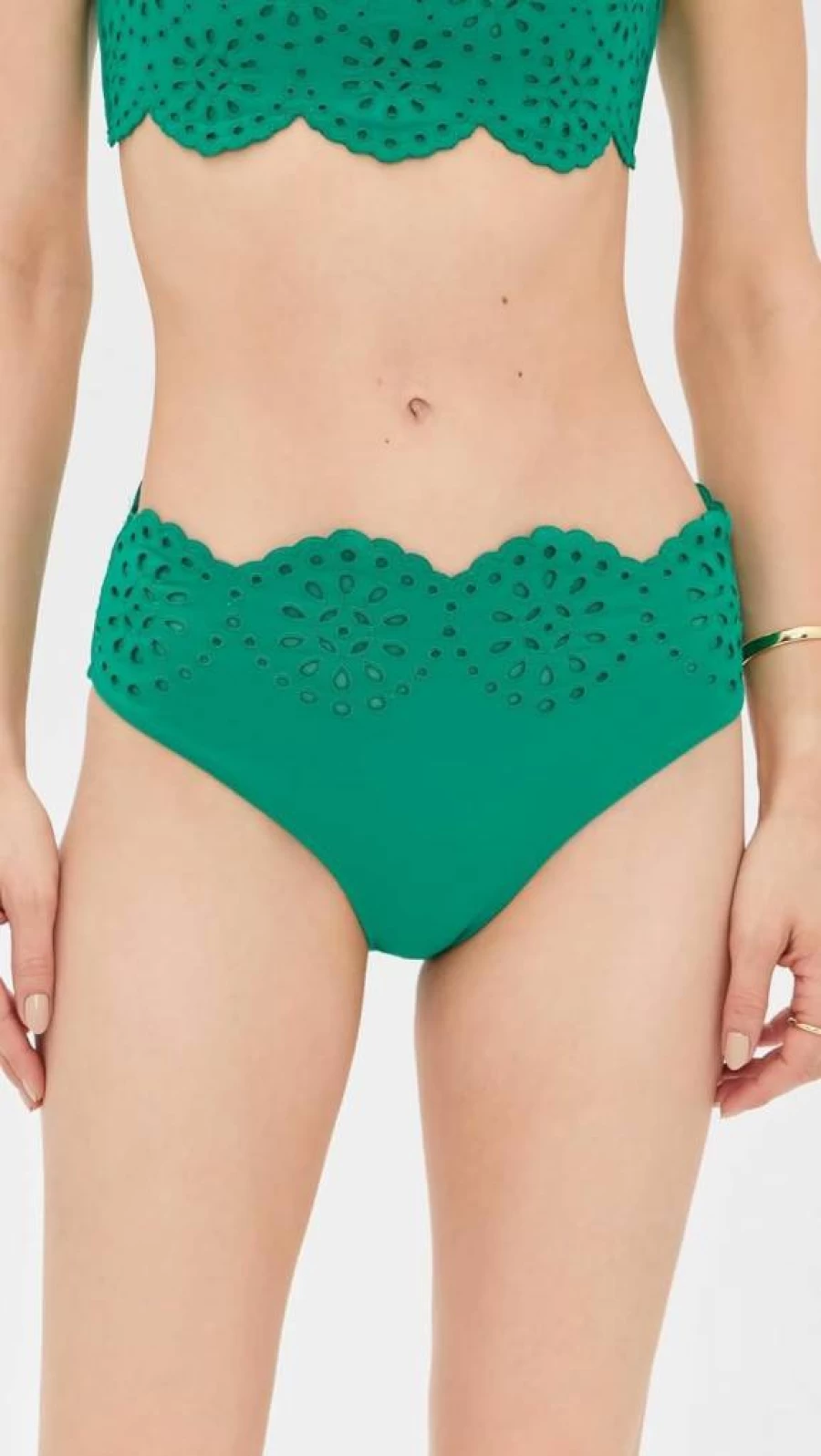 Sea Women's Scallop Bikini Bottoms - High Waisted Swimwear for Women