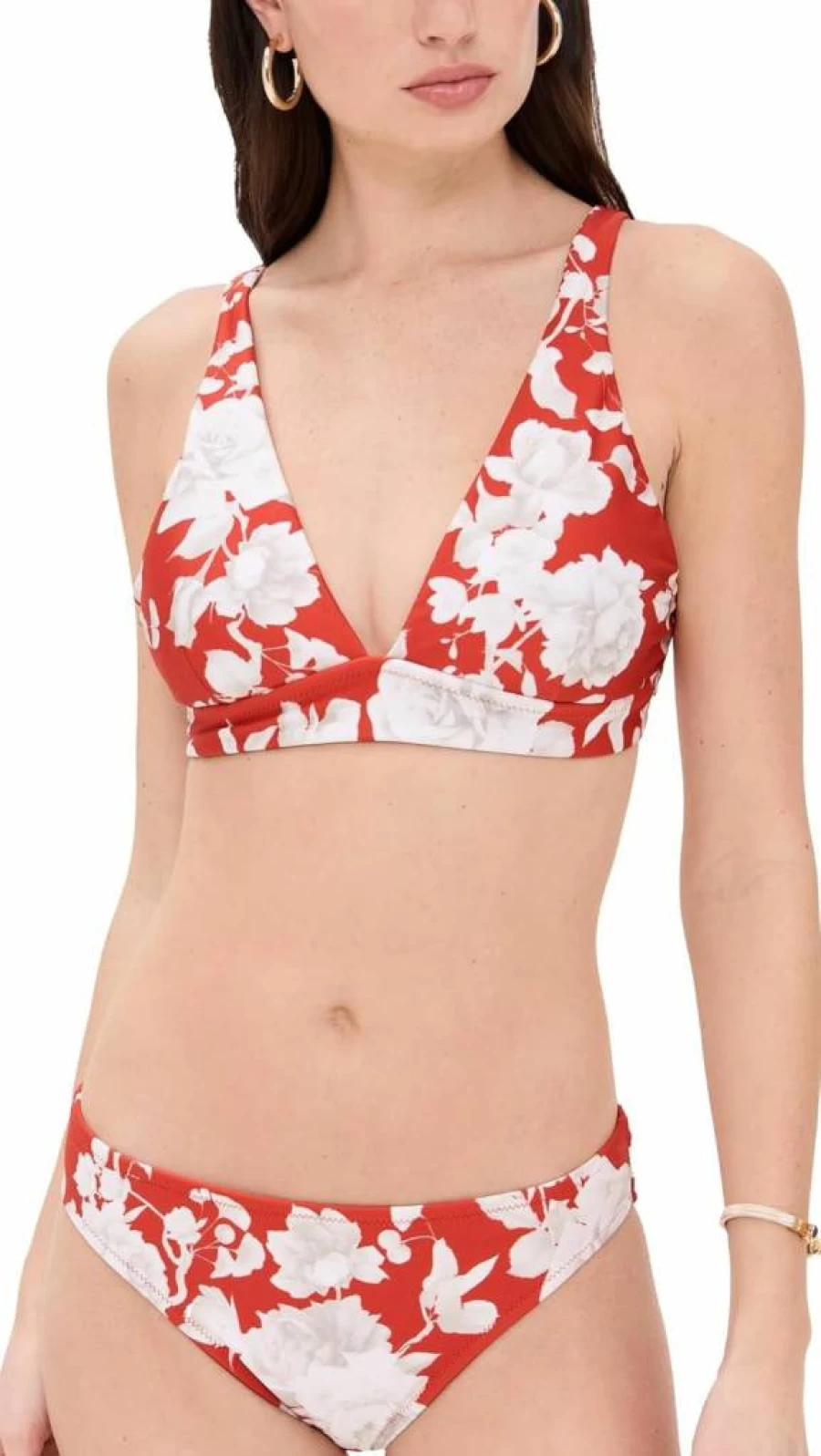 L'AGENCE Women's Lexie Floral Bikini Top - Ikebana Print OTS Bra Swimwear