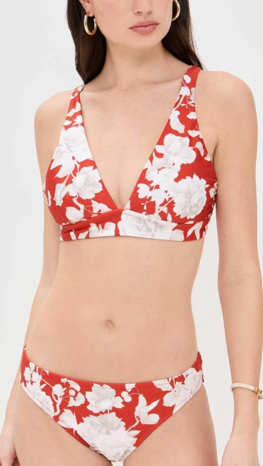L'AGENCE Women's Lexie Floral Bikini Top - Ikebana Print OTS Bra Swimwear