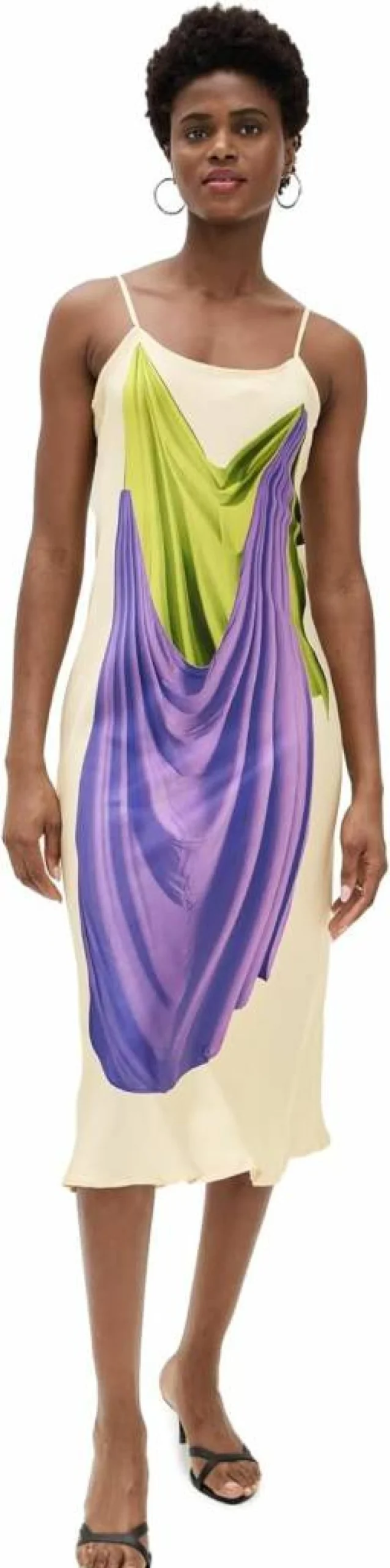 BruceGlen Women's Elegant Double Drape Slip Dress - Comfortable & Stylish Casual Wear