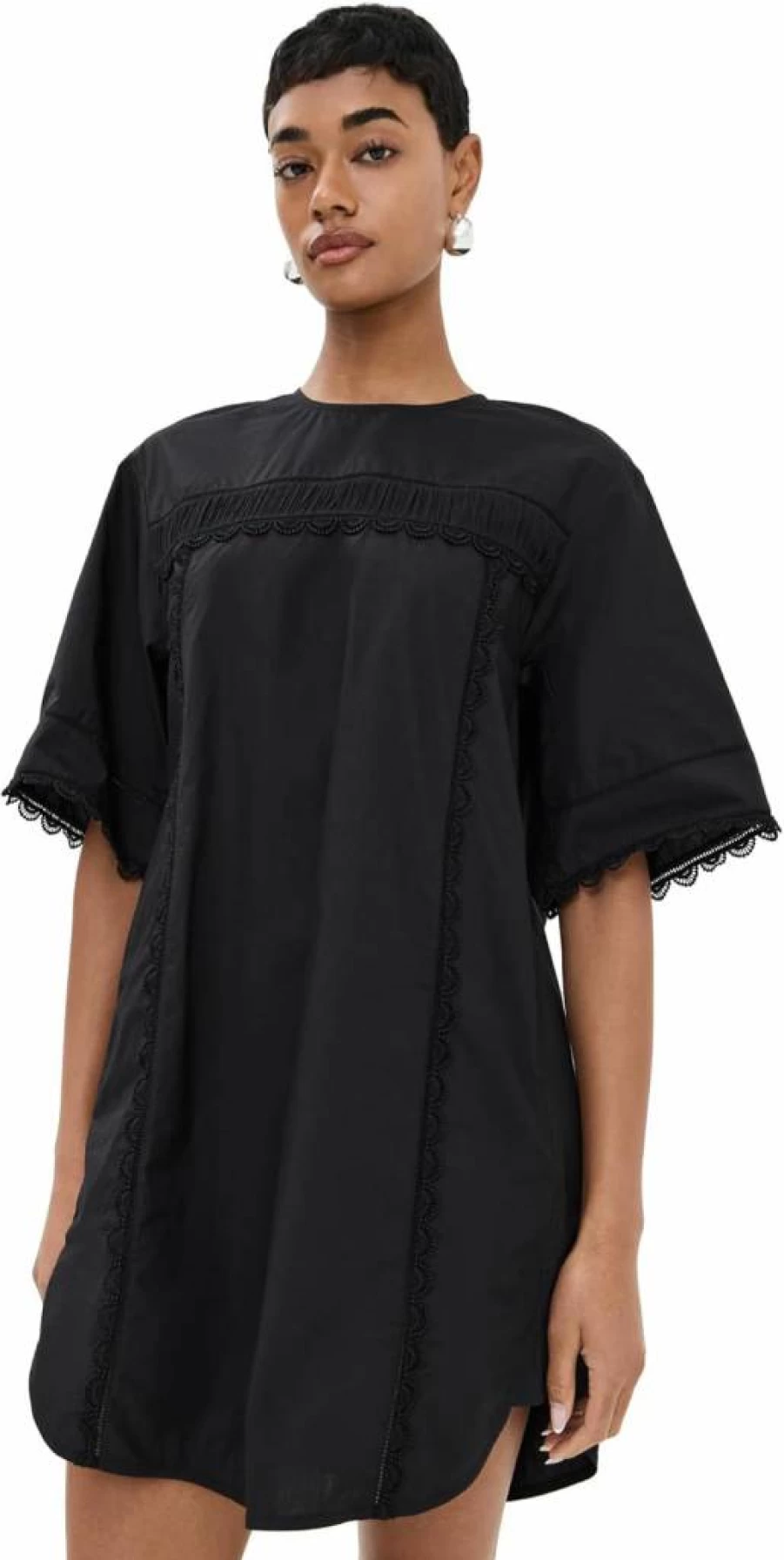 Ulla Johnson Women's Diyana Tunic: Flowy Boho Blouse with Embroidery Details