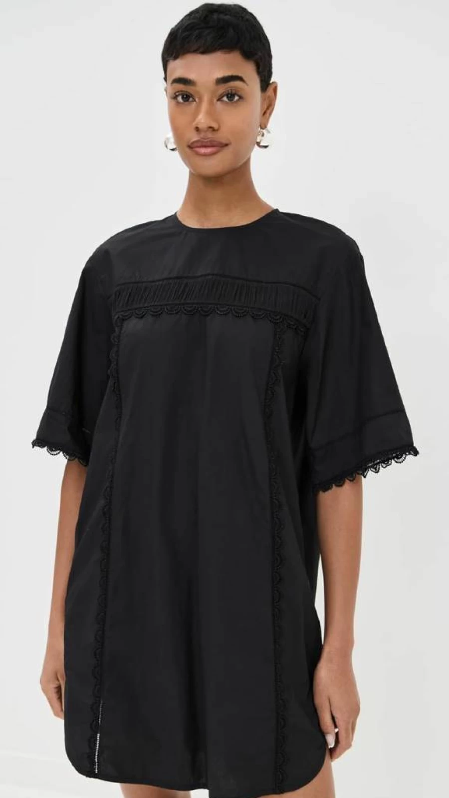 Ulla Johnson Women's Diyana Tunic: Flowy Boho Blouse with Embroidery Details