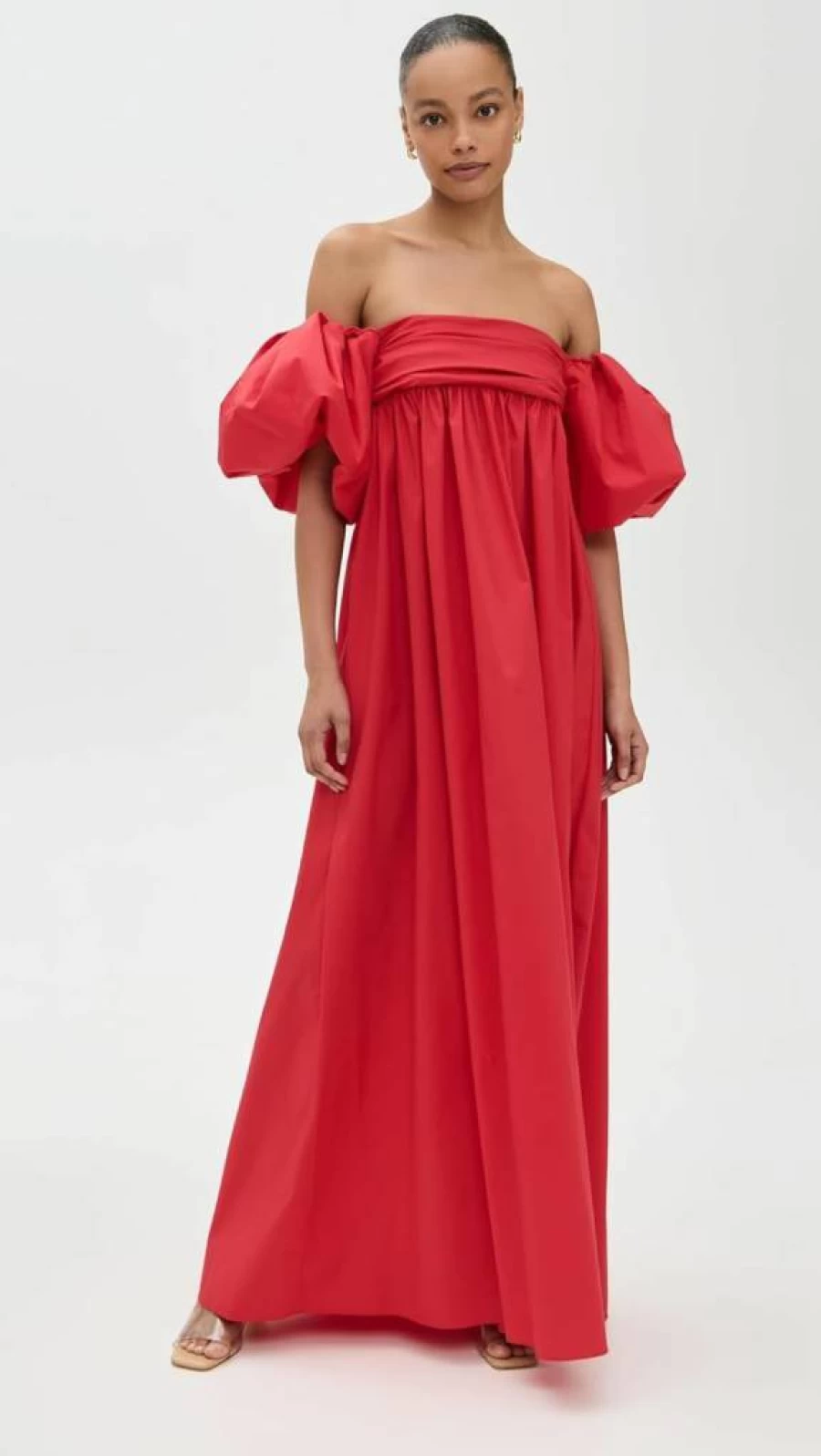 Caroline Constas Women's Emilia Ruched Empire Waist Maxi Dress