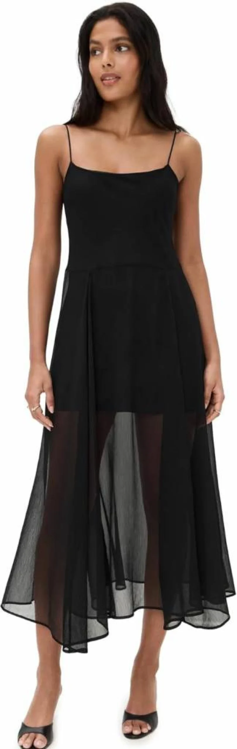 Enza Costa Women's Flowy Japanese Yoryu Chiffon Dress - Elegant Boho Style