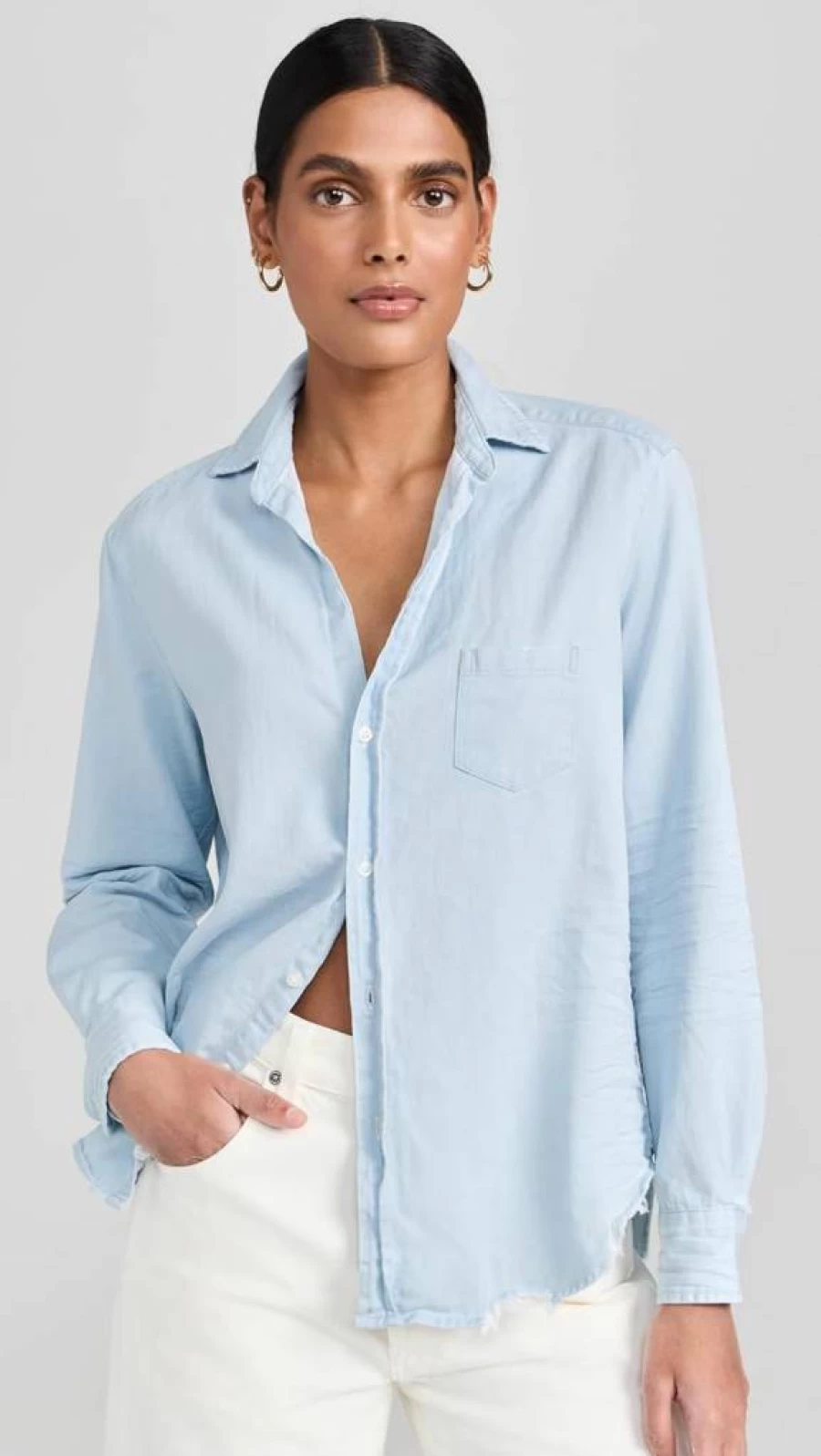 Frank & Eileen Women's Relaxed Fit Button-Up Shirt - Casual & Comfortable Long Sleeve Top