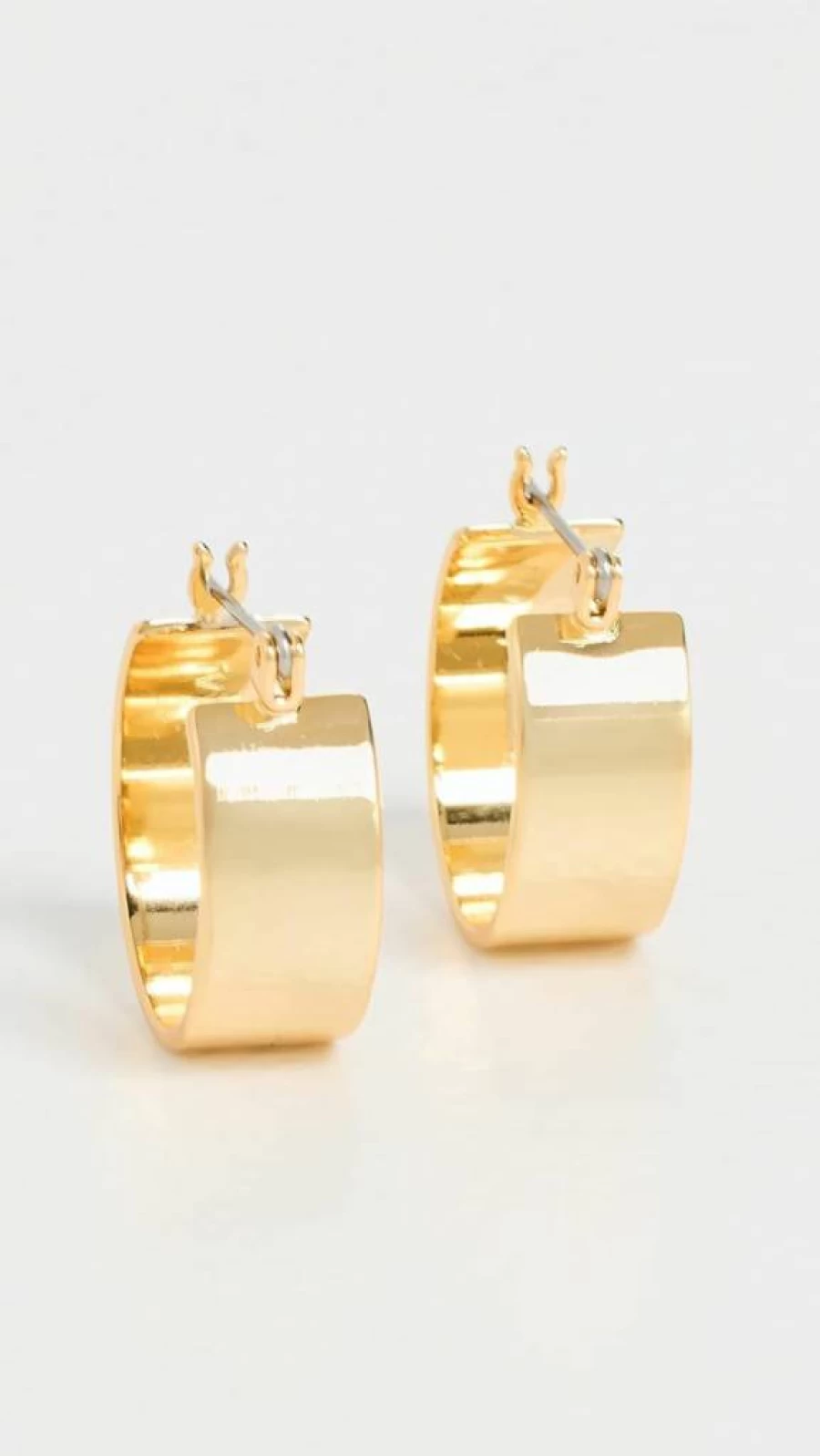 LUV AJ Women's Positano Hoops Earrings - Gold Plated Minimalist Hoop Earrings for Women