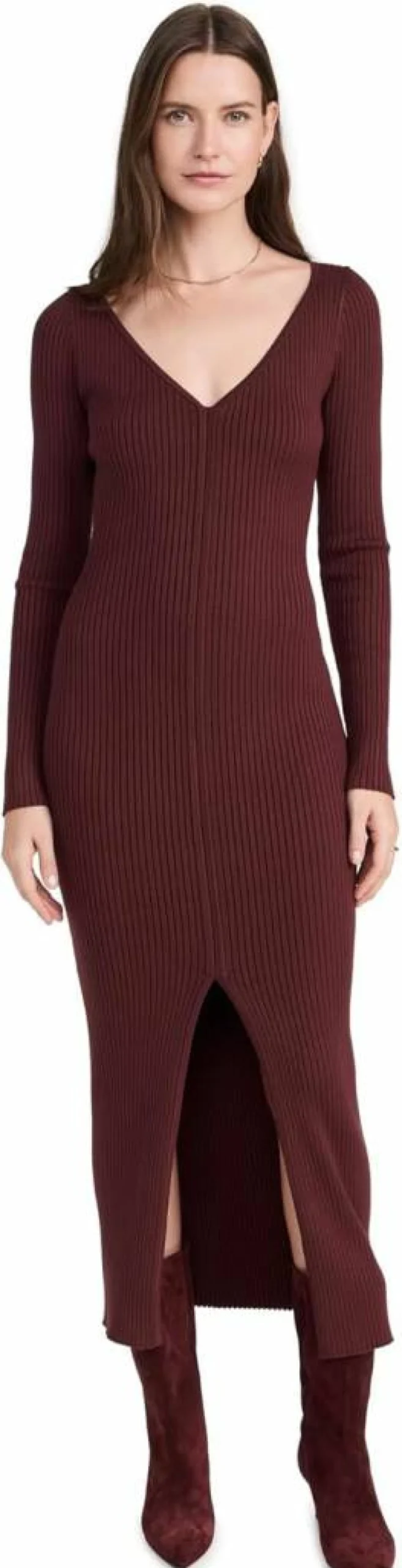 ASTR the Label Glenda Women's Knit Sweater Dress - Soft Casual Long Sleeve Pullover