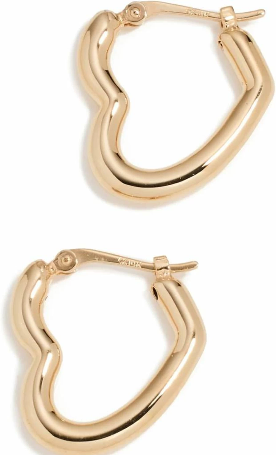 Ariel Gordon 14K Gold Heart Helium Hoop Earrings for Women