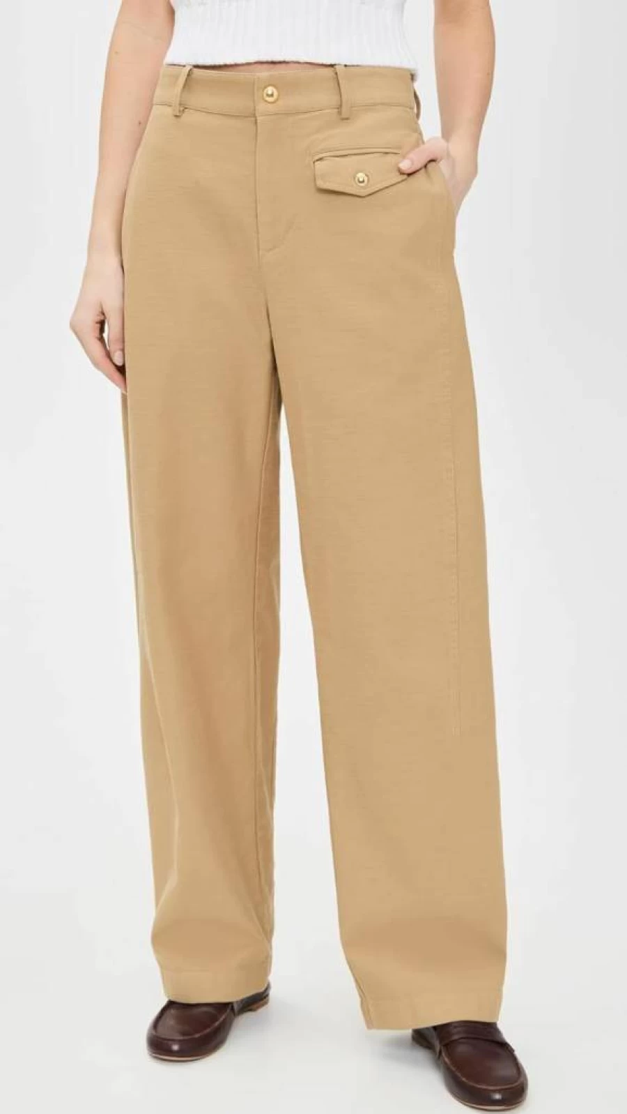 Rag & Bone Women's Holden High-Rise Cotton Blend Straight Leg Pants