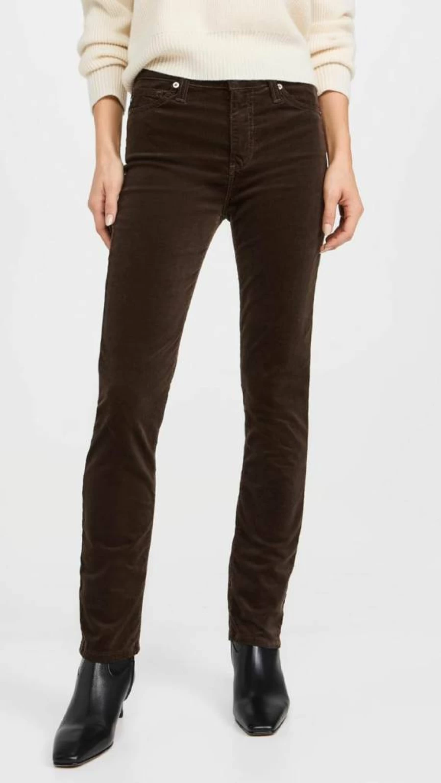 AG Adriano Goldschmied Women's Mari Mid Rise Slim Straight Leg Jeans