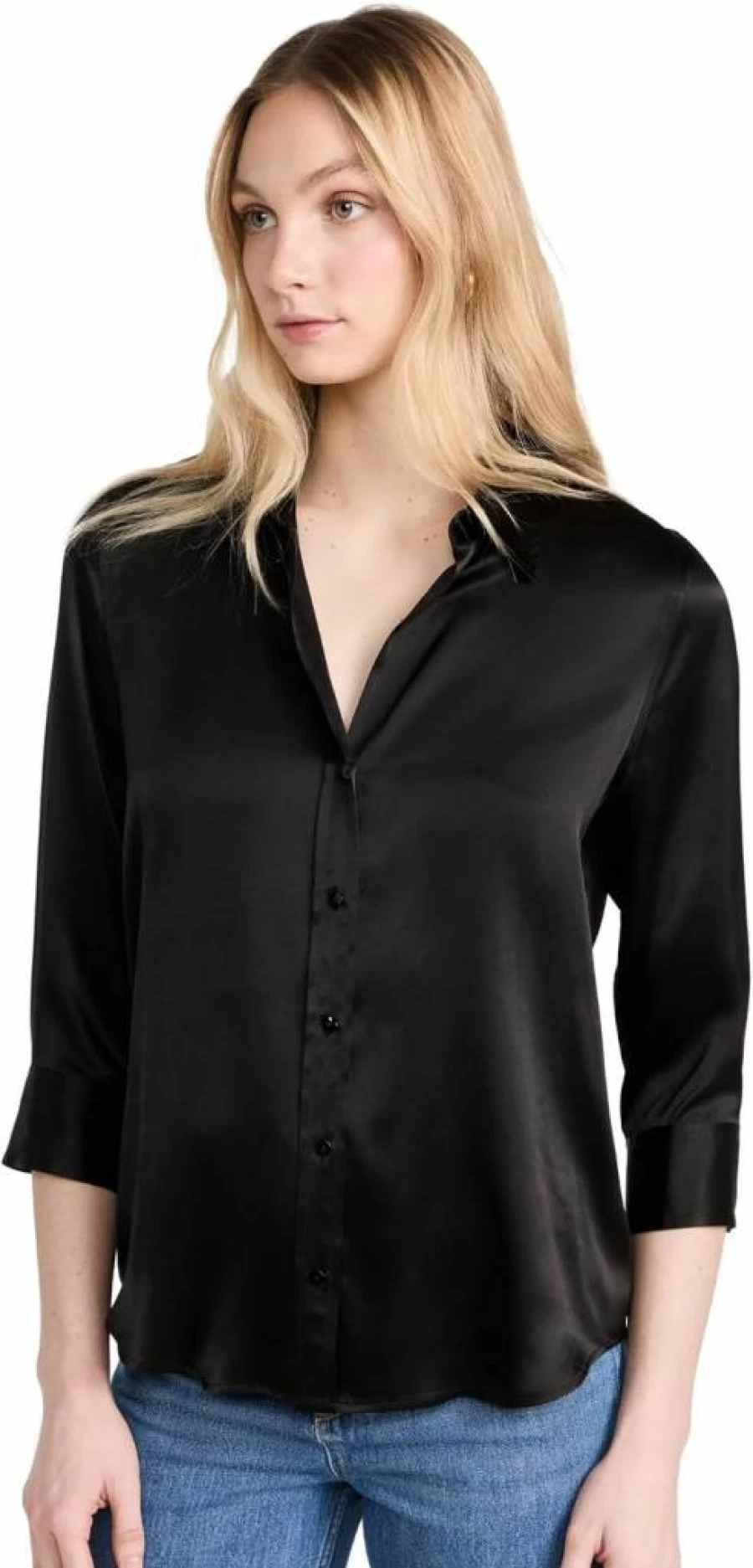 L'AGENCE Women's Dani 3/4 Sleeve Blouse | Stylish Casual Top for Women
