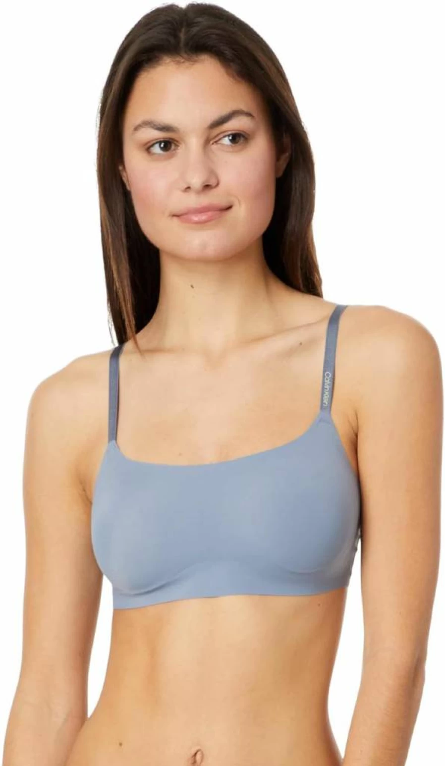 Calvin Klein Women's Seamless Adjustable Bralette - Comfortable Skinny Strap Bra for Everyday Wear