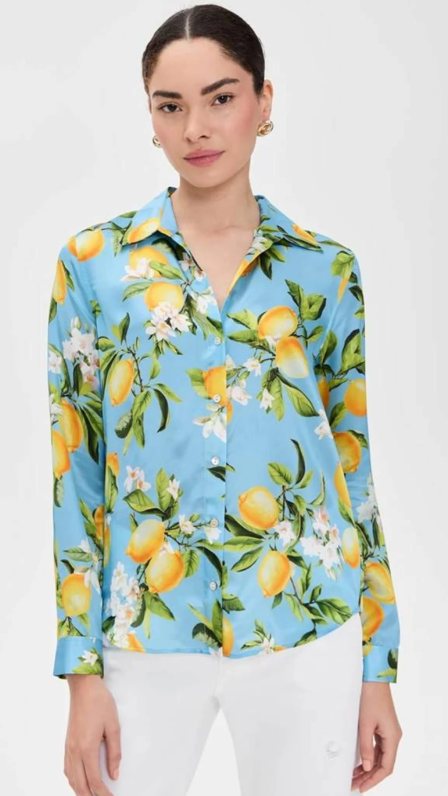 L'AGENCE Women's Tyler Silk Blouse - Elegant Luxury Blouse for Women