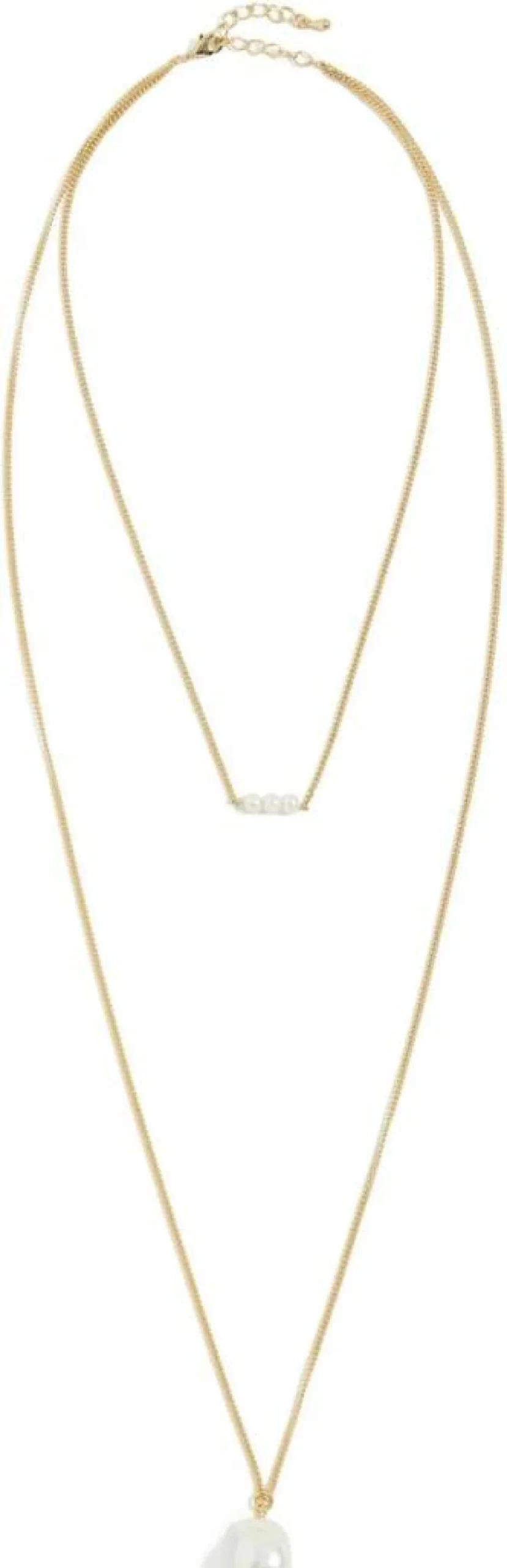 Argento Vivo Women's 2-Layer Pearl Pendant Necklace - Elegant Layered Pearl Jewelry