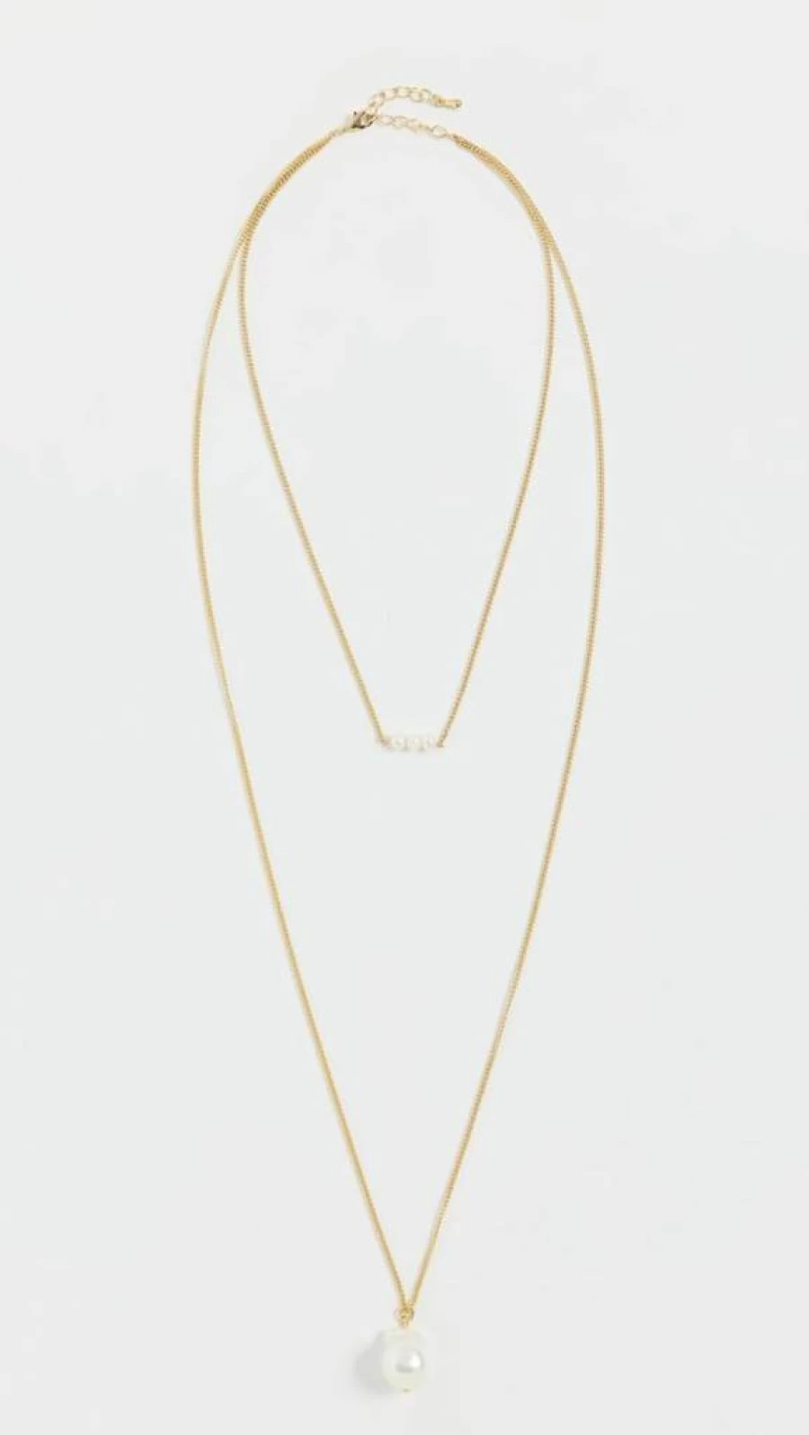 Argento Vivo Women's 2-Layer Pearl Pendant Necklace - Elegant Layered Pearl Jewelry