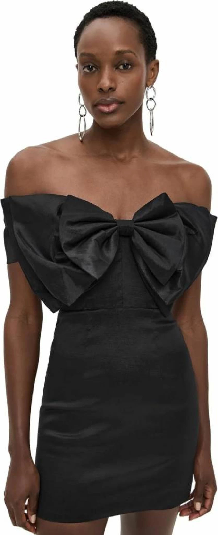 Bardot Women's Mini Dress with Bow Detail - Elegant Flirty Style for Casual & Party Wear