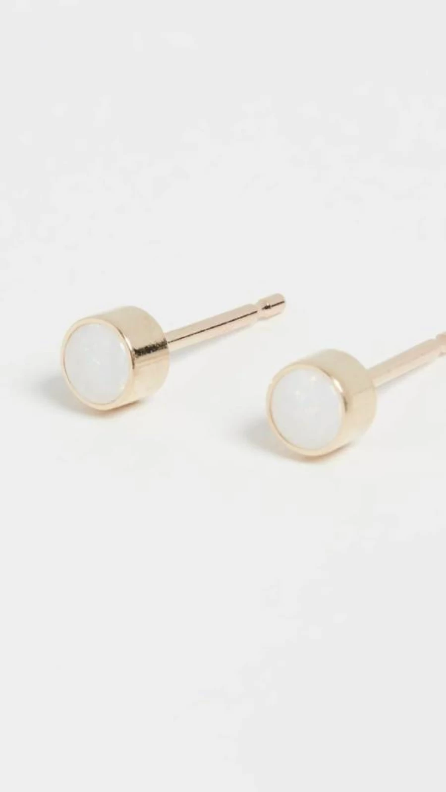 ZOE CHICCO 14K Gold Opal Stud Earrings for Women – Dainty Gemstone Jewelry