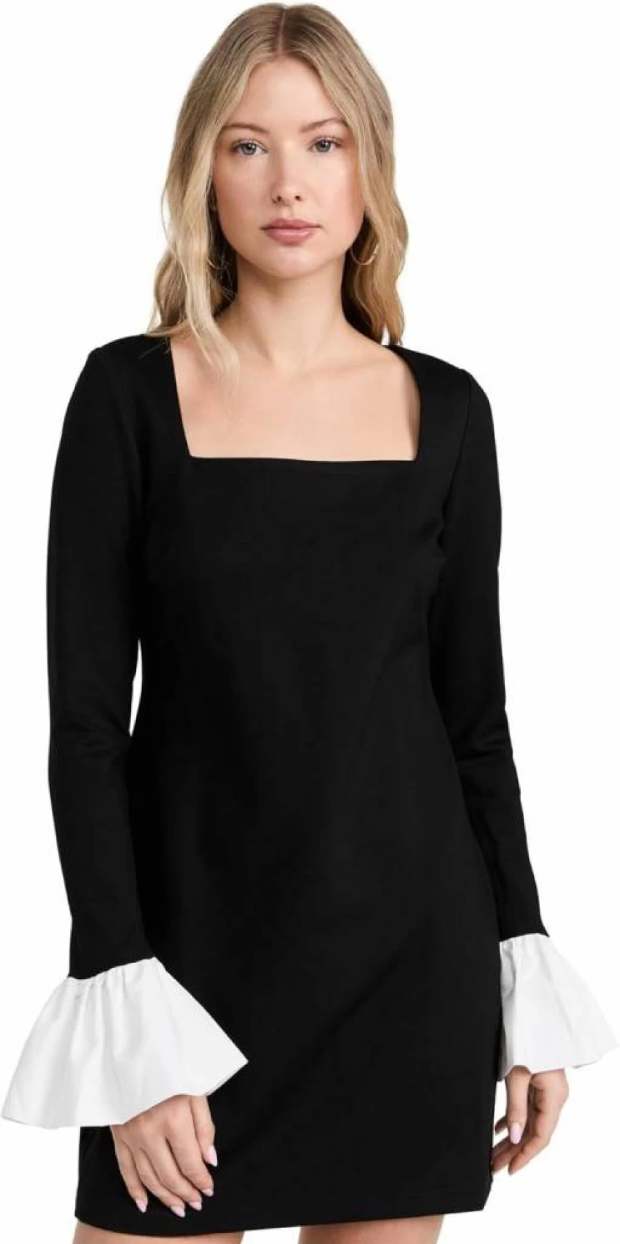 WAYF Women's Ruffled Mini Dress with Cuff Details - Stylish Casual Summer Dress