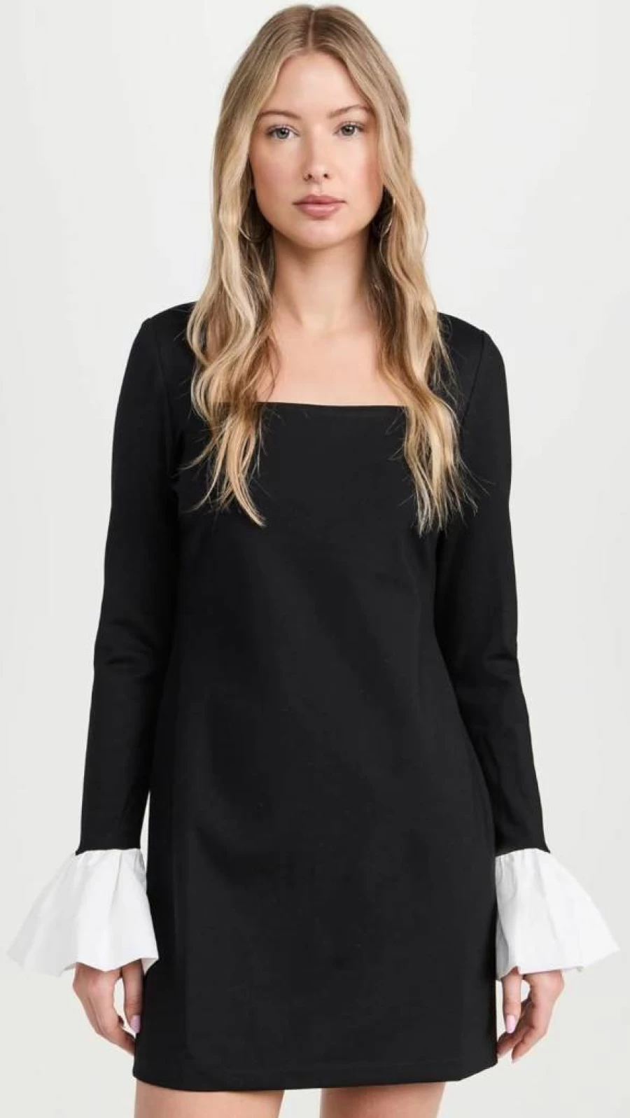 WAYF Women's Ruffled Mini Dress with Cuff Details - Stylish Casual Summer Dress