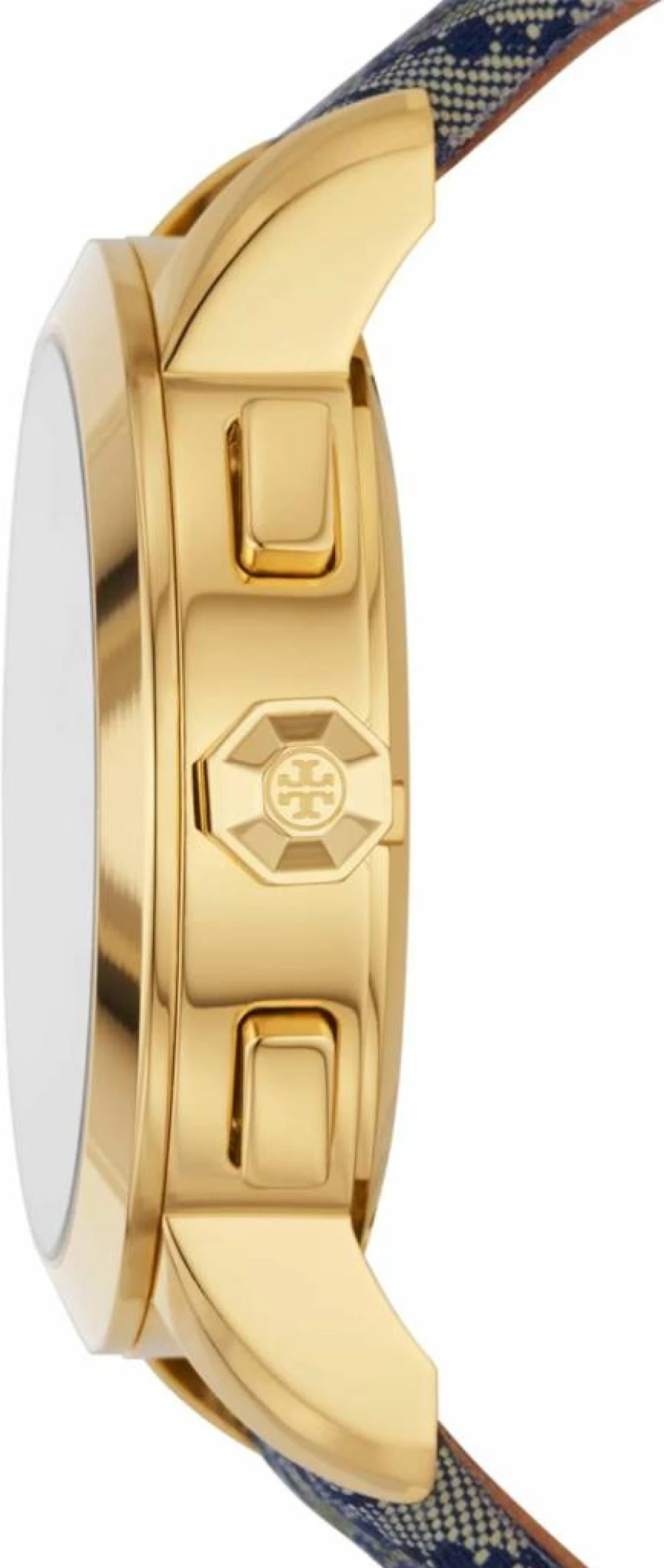 Tory Burch Women's Stainless Steel and Leather Band Watch - Elegant Designer Timepiece