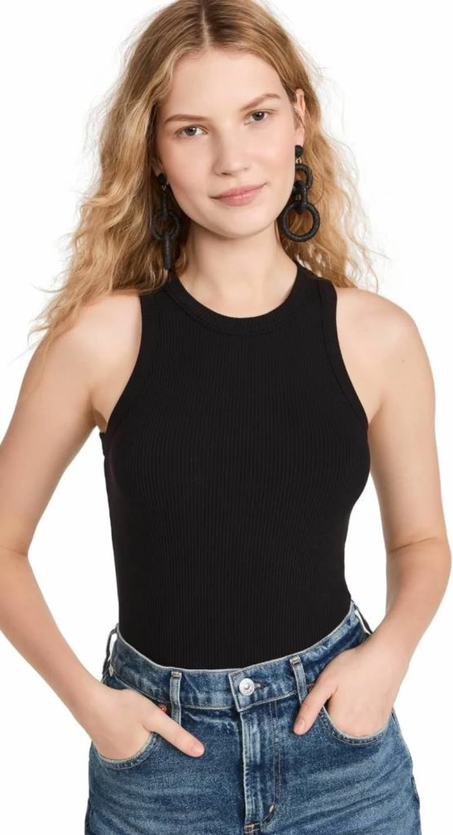 Pistola Denim Women's Blake Thong Bodysuit - Stretchy Denim One-Piece with Thong Bottom