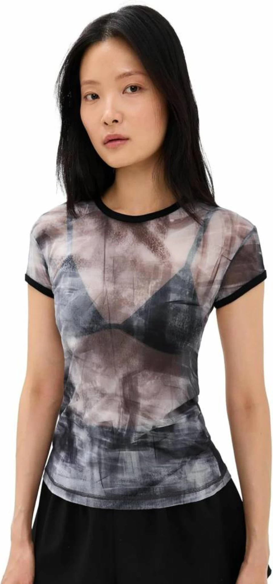 Helmut Lang Women's Slim Fit T-Shirt | Classic P Tee | Premium Cotton Top