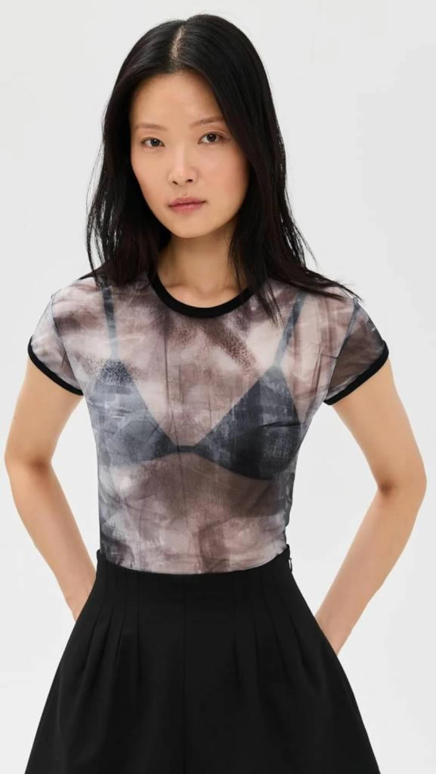 Helmut Lang Women's Slim Fit T-Shirt | Classic P Tee | Premium Cotton Top