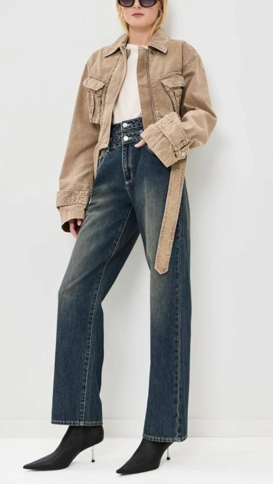 ABRAND Women's Carrie Iveta High-Rise Slim Fit Stretch Denim Jeans for Comfort and Style