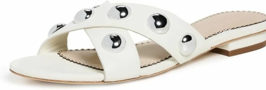 Cinq a Sept Women's Grace Studded Leather Sandals - Fashionable Designer Footwear for Women