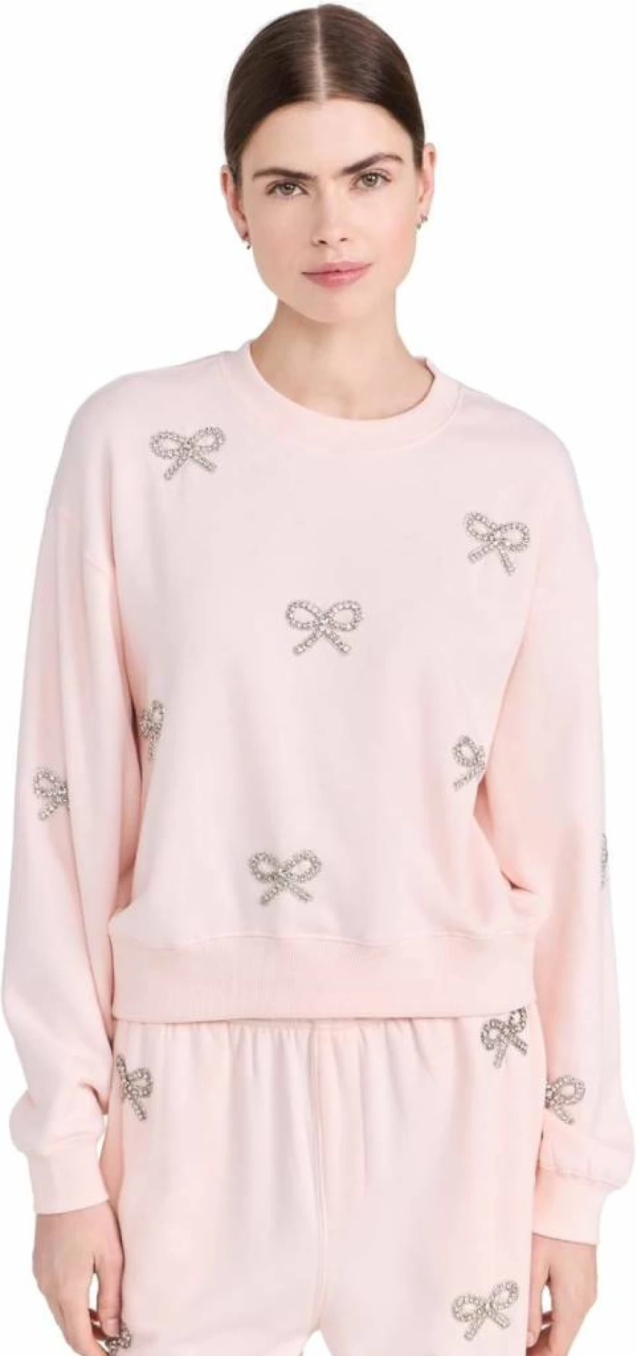 LOVESHACKFANCY Women's Amiyla Knit Pullover Sweater - Feminine Crewneck Top