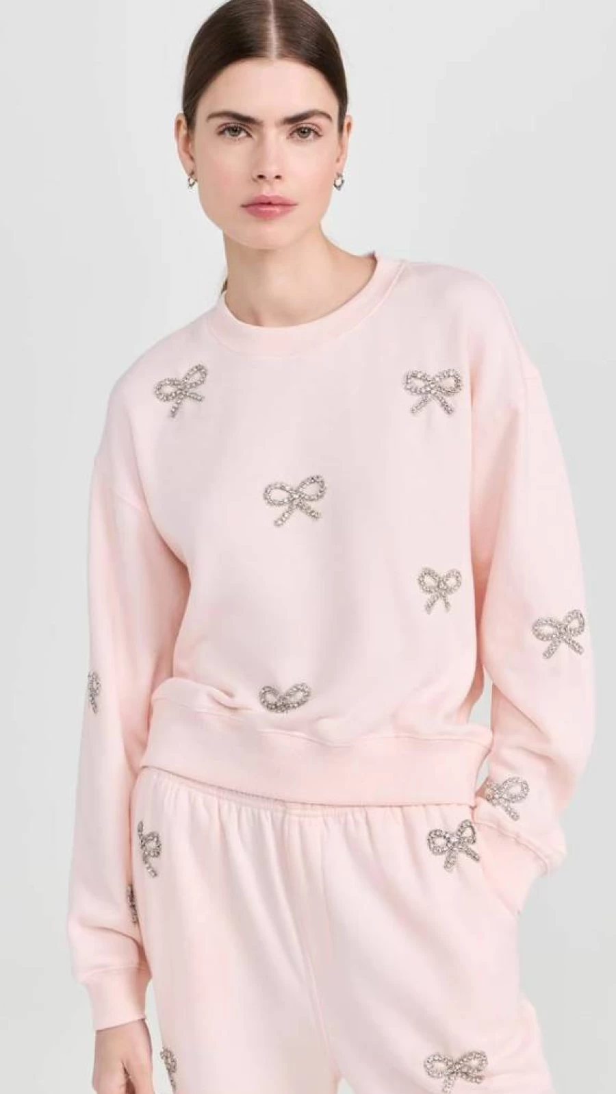LOVESHACKFANCY Women's Amiyla Knit Pullover Sweater - Feminine Crewneck Top