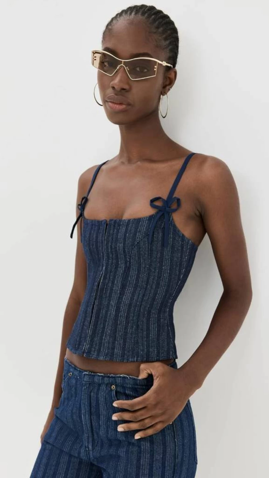 Lioness Women's Charismatic Denim Corset - Stylish Vintage Waist Trainer for Women