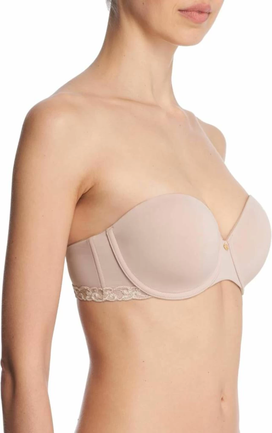 Natori Women's Pure Luxe Strapless Contour Underwire Bra - Comfortable Supportive T-Shirt Bra with Seamless Design