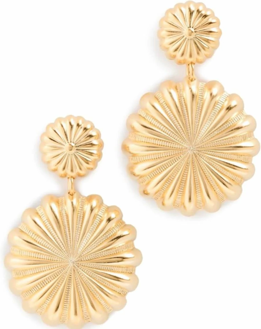 Elizabeth Cole Valerie Women's Elegant Dangle Earrings – Gold-Tone Statement Jewelry for Women