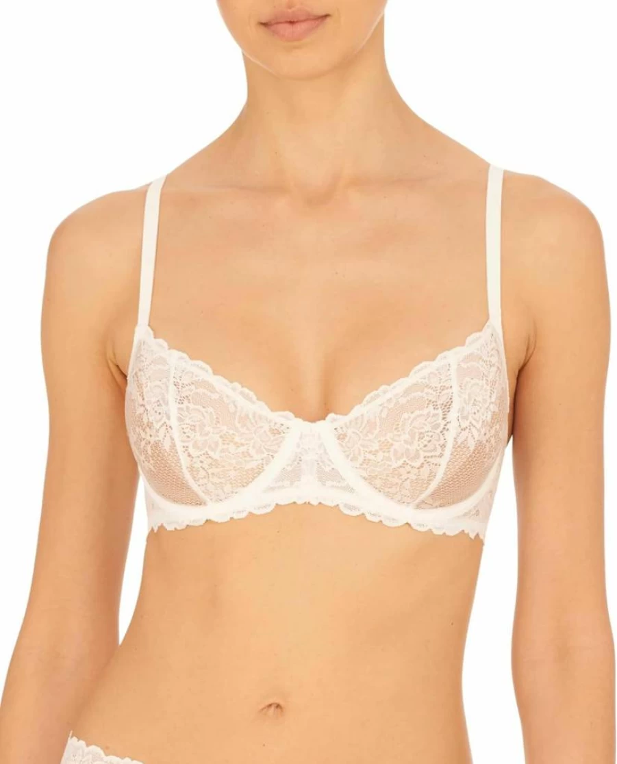 Natori Women's Heavenly Convertible Balconette Underwire Bra - Comfortable & Adjustable Lace Demi Cup